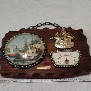 Vintage Wooden Plack Breman Thermometer